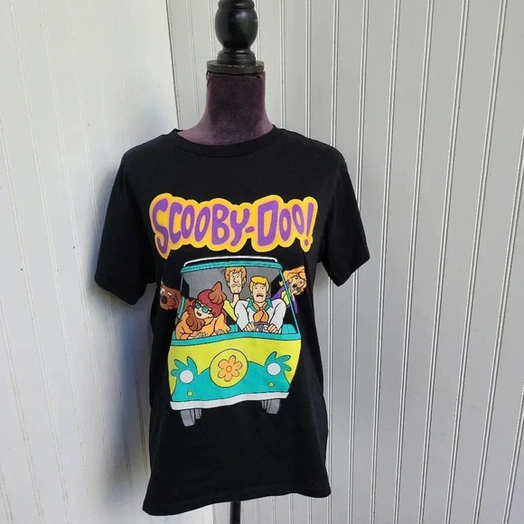 Vtg Scooby Doo Shirt Adults Medium Graphic Mystery Machine Hippie Cartoon 90sT - Picture 1 of 7